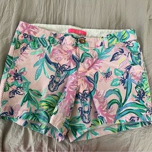 Lilly pulitzer shorts. Waffle fabric. EUC. Smoke/pet free home. Size 6